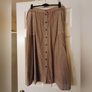 Universal Thread Brown Button-Down Women's Skirt